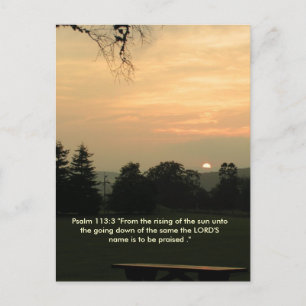 Psalm 113:3-zoninstelkaart briefkaart