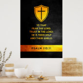 Psalm 115:11 Bijbelversie Poster (Keuken)