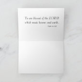 Psalm 115:15 met Blauwe Bloemen Wenskaart Kaart (Binnen)