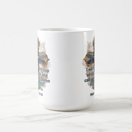 Psalm 116:13 Inspirerend Bijbelvers Koffiemok (Center)