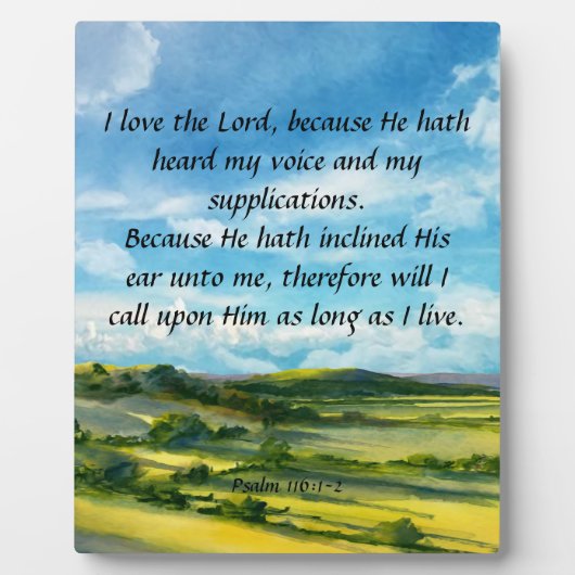 Psalm 116:1-2 fotoplaat (Voorkant)