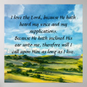 Psalm 116:1-2 poster (Voorkant)