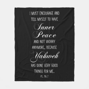 Psalm 116:7 Bijbel Scripture Verse Prayer Fleece Deken