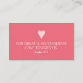 Psalm 117:2 Valentijn Butterflies Enclosure Card Informatiekaartje (Achterkant)