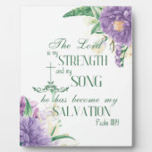 Psalm 11814 The Lord is My Sterth Bible verse Fotoplaat (Voorkant)