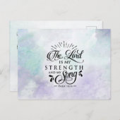 Psalm 118:14 De Heer is mijn Sterkte en mijn Song Briefkaart (Voorkant / Achterkant)