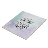 Psalm 118:14 De Heer is mijn Sterkte en mijn Song Tegeltje (Zijkant)