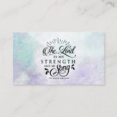 Psalm 118:14 De Heer is mijn Sterkte en mijn Song Visitekaartje (Voorkant)