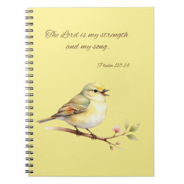 Psalm 118:14 Gele Vogel Notitieboek