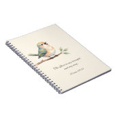 Psalm 118:14 met vogel notitieboek (Rechterzijde)