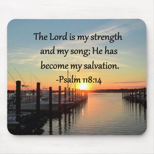 Psalm 118 14 OVER DE LAKFOTO Muismat (Voorkant)