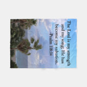 PSALM 118:14 SERENE OCEAAN FOTOONTWERP FLEECE DEKEN (Voorkant (Horizontaal))