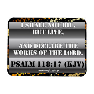 Psalm 118:17 Magneet