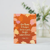 Psalm 118:1 Dank de HEER, want Hij is goed Briefkaart (Staand voorkant)