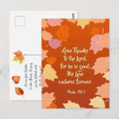 Psalm 118:1 Dank de HEER, want Hij is goed Briefkaart (Voorkant / Achterkant)