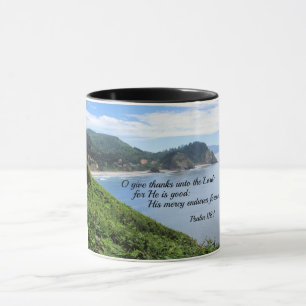 Psalm 118:1 om bedankt te geven aan de Heer voor H Mok