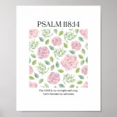PSALM 118:1 Poster - The Lord is my strength  (Voorkant)