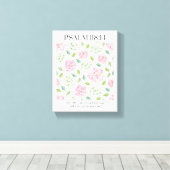 PSALM 118:1 Poster - The Lord is my strength Canvas Afdruk (Insitu (Houten vloer))