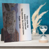 Psalm 118:22 De steen die de bouwers verworpen heb Fotoplaat (Zijkant)