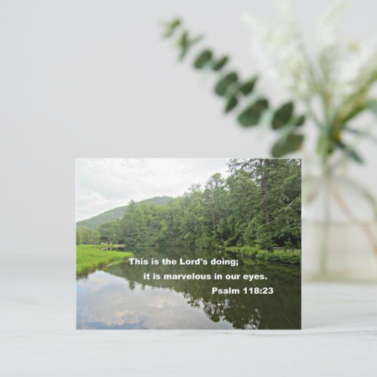 Psalm 118:23 briefkaart (Staand voorkant)