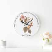 Psalm 118:24 and Blue Winged Yellow Warbler Bird Grote Klok (Huis)