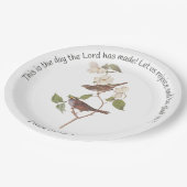 Psalm 118:24 Bijbelvers en Muspaar Papieren Bordje (Gekanteld)