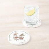 Psalm 118:24 Bijbelverse en gekleurde bundelvogels Zandsteen Onderzetter (Zijkant)