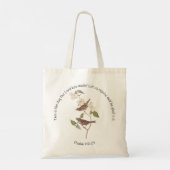 Psalm 118:24 Bijbelverse en Sparrow Paar Tote Bag (Achterkant)
