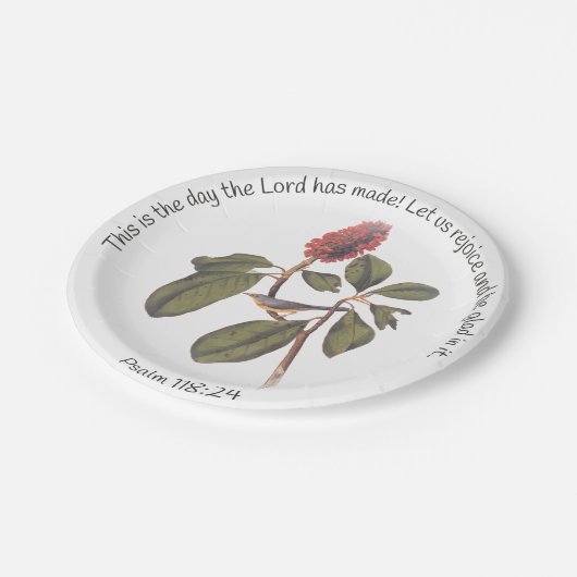 Psalm 118:24 Canada Warbler Papieren Bordje (Gekanteld)