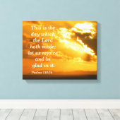 Psalm 118: 24 Canvasprint Canvas Afdruk (Insitu (Houten vloer))