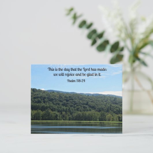 Psalm 118:24 Dit is de dag... Briefkaart (Staand voorkant)