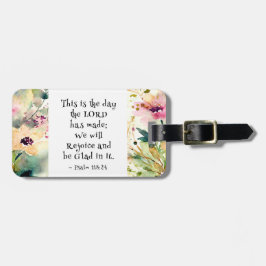 Psalm 118:24 Dit is de dag dat de Heer de Bijbel m Bagagelabel