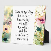 Psalm 118:24 Dit is de dag dat de Heer de Bijbel m Fotoplaat (Zijkant)