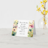 Psalm 118:24 Dit is de dag dat de Heer de Bijbel m Kaart (Gele Bloem)