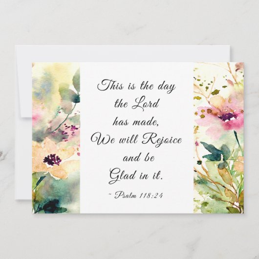 Psalm 118:24 Dit is de dag dat de Here Kaart maakt (Voorkant)