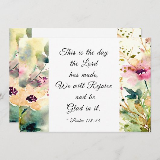 Psalm 118:24 Dit is de dag dat de Here Kaart maakt (Voorkant / Achterkant)