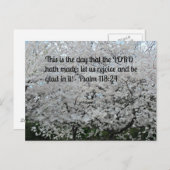 Psalm 118:24 Dit is de dag dat de Lord hath Briefkaart (Voorkant / Achterkant)