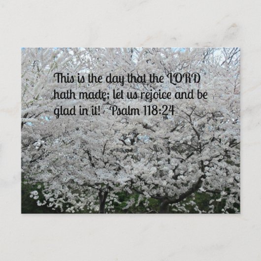 Psalm 118:24 Dit is de dag dat de Lord hath Briefkaart (Voorkant)