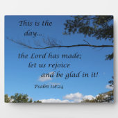 Psalm 118:24 Dit is de dag die de Heer heeft gemaa Fotoplaat (Voorkant)