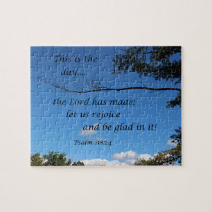 Psalm 118:24 Dit is de dag die de Heer heeft gemaa Legpuzzel