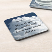 Psalm 118:24 Dit is de dag die de Heer heeft gemaa Onderzetter (Linkerzijde)