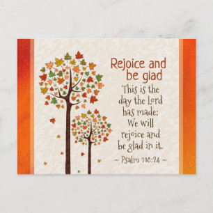 Psalm 118:24 Dit is de dag, herfstbomen Briefkaart