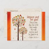 Psalm 118:24 Dit is de dag, herfstbomen Briefkaart (Voorkant / Achterkant)