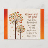 Psalm 118:24 Dit is de dag, herfstbomen Briefkaart (Voorkant)