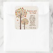 Psalm 118:24 Dit is de dag, herfstbomen Vierkante Sticker (Tas)