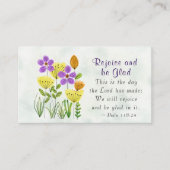 Psalm 118:24 Dit is de dag, Inspirerend Floral Visitekaartje (Voorkant)