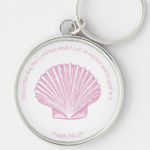 Psalm 118:24 Dit is de Dag met Schelp Sleutelhanger