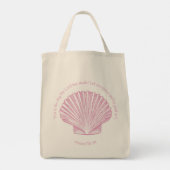 Psalm 118:24 Dit is de Dag met Schelp Tote Bag (Achterkant)