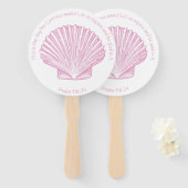 Psalm 118:24 Dit is de dag met Seashell Handwaaier (Voorkant en achterkant)