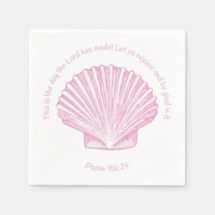 Psalm 118:24 Dit is de dag met Seashell Servet